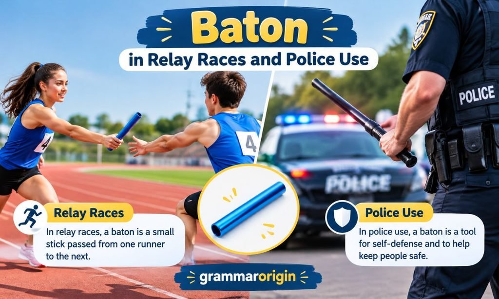 Baton in Relay Races and Police Use