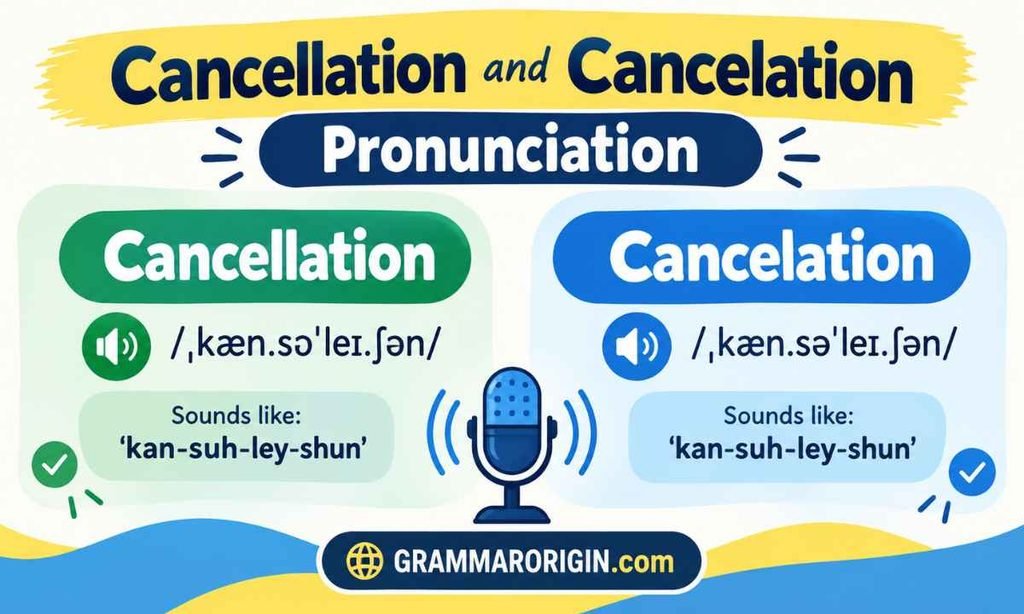 Cancellation and Cancelation Pronunciation
