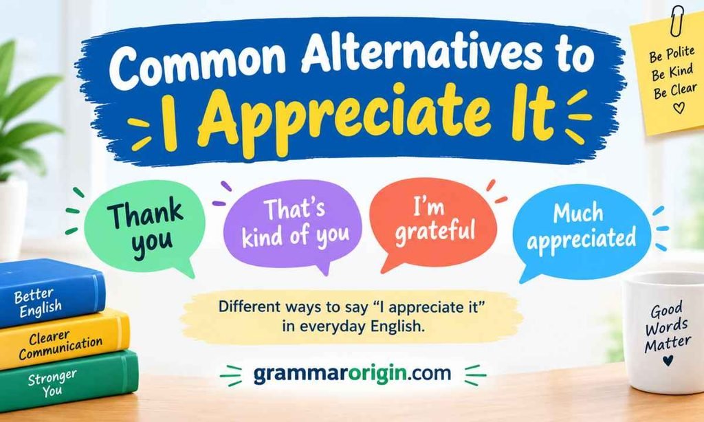 Common Alternatives to I Appreciate It