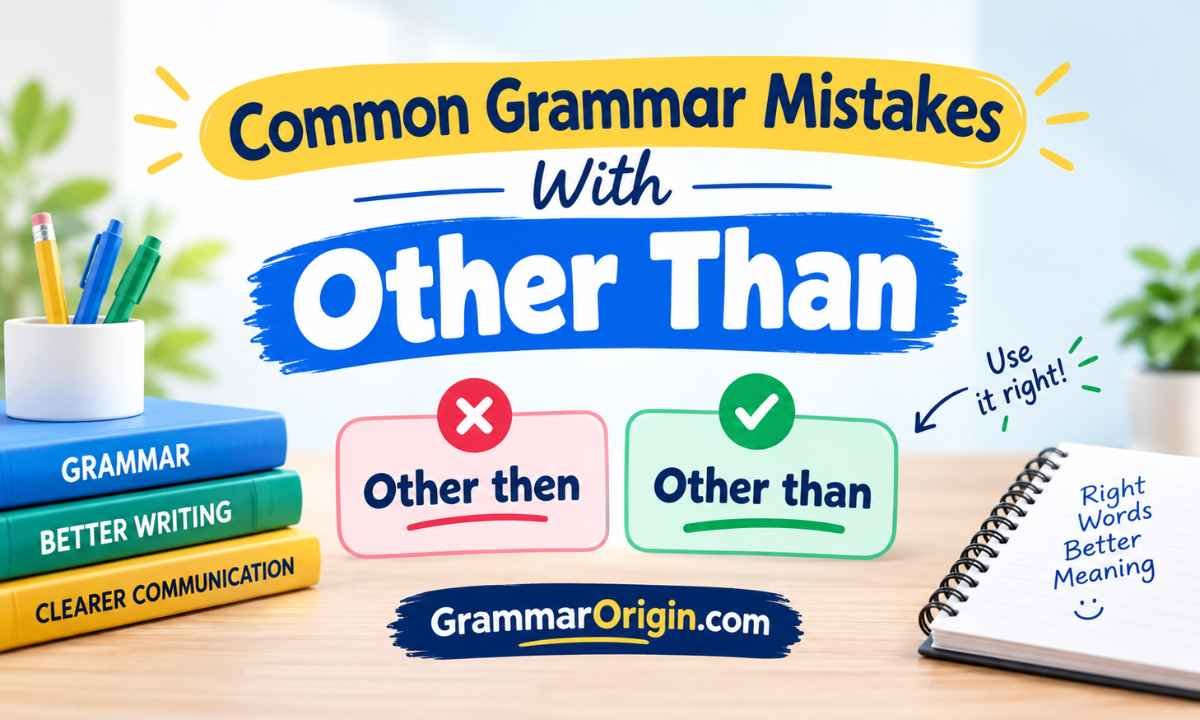 Common Grammar Mistakes With Other Than