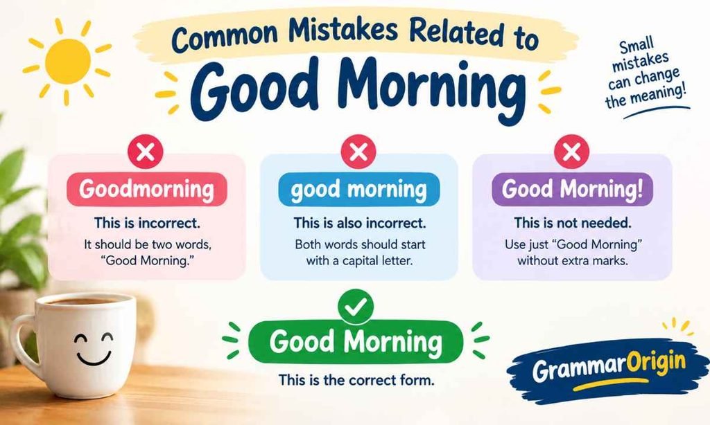 Common Mistakes Related to Good Morning