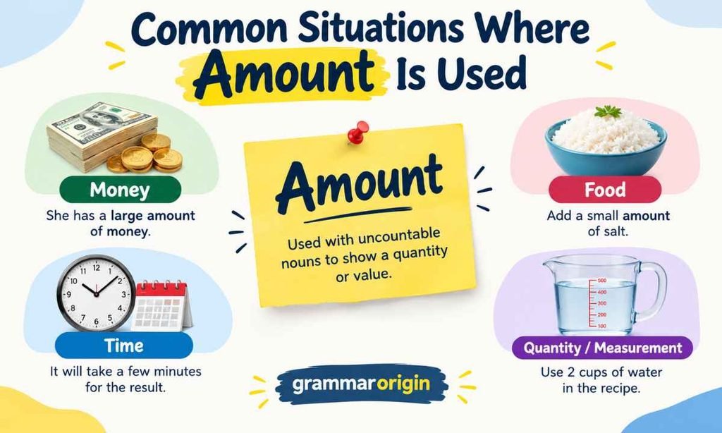 Common Situations Where Amount Is Used