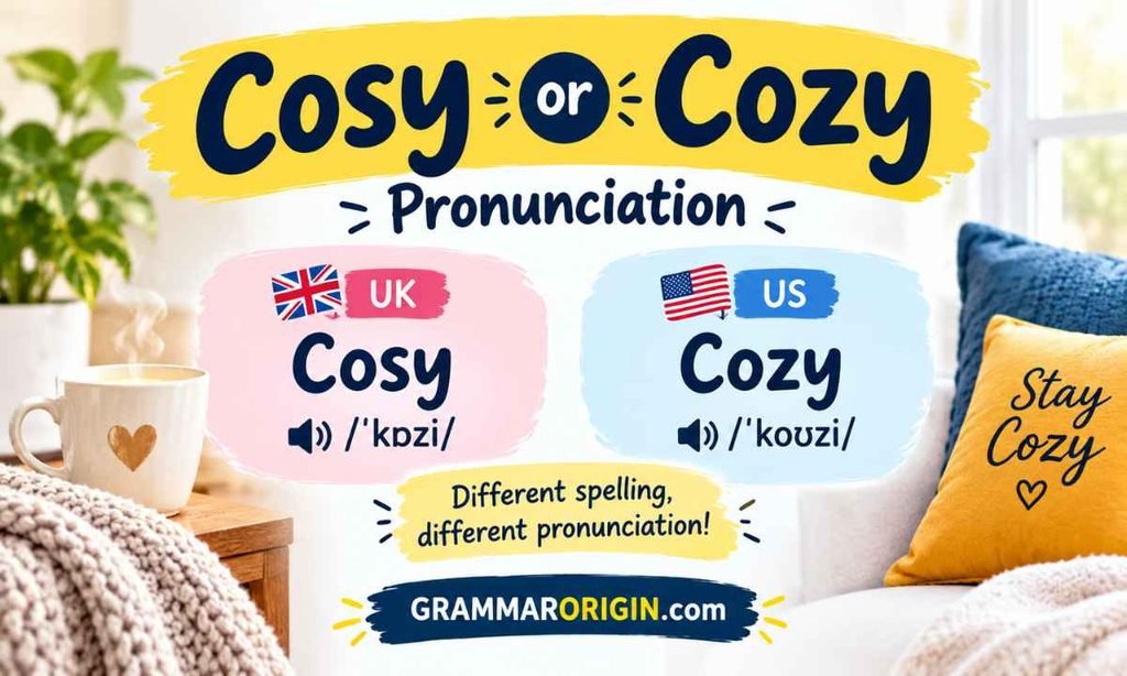 Cosy or cozy pronunciation