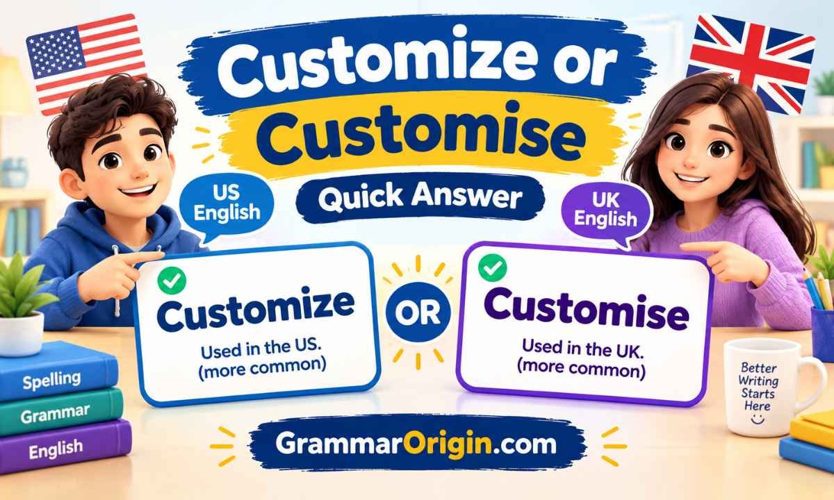 Customize or Customise – Quick Answer
