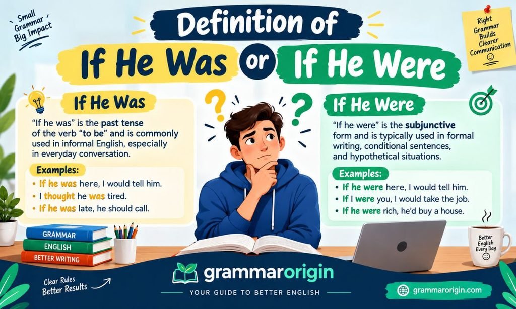 Definition of If He Was or If He Were