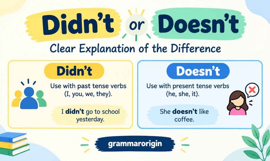 Didnt or Doesnt Clear Explanation of the Difference
