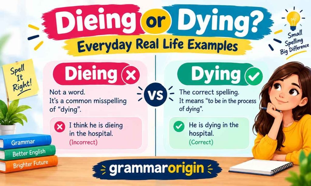 Dieing or Dying Everyday Real Life Examples