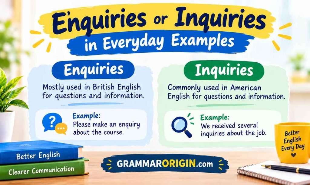 Enquiries or Inquiries in Everyday Examples