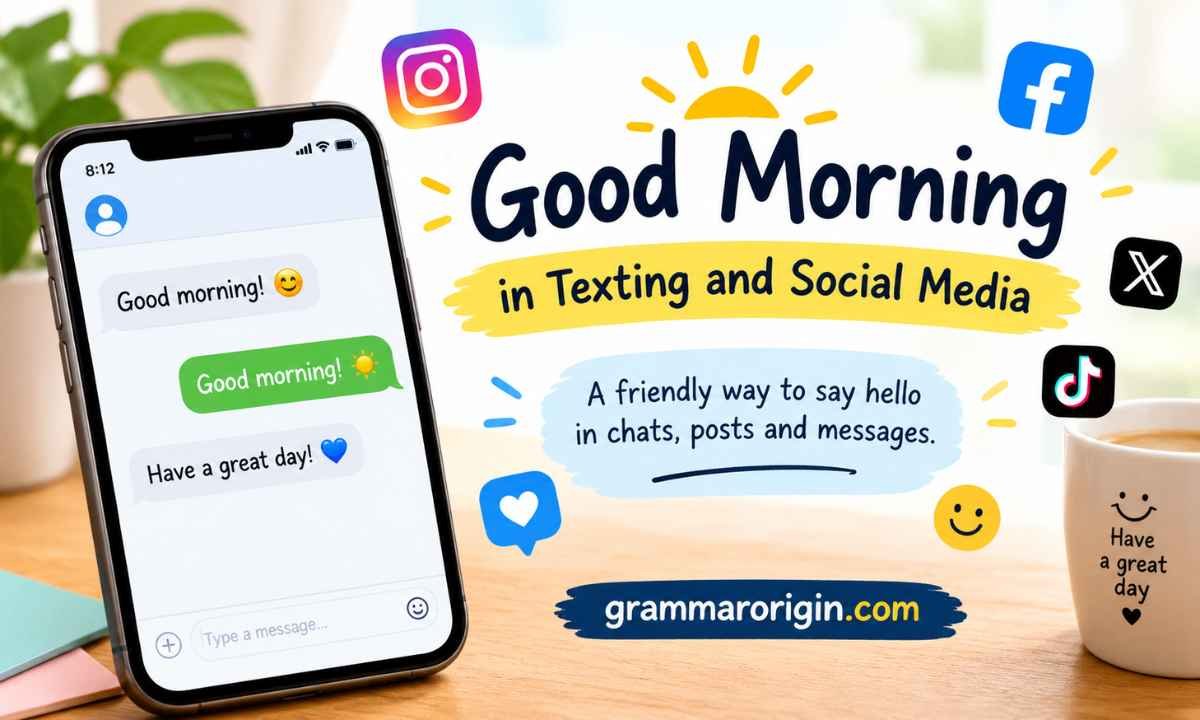 Good Morning in Texting and Social Media