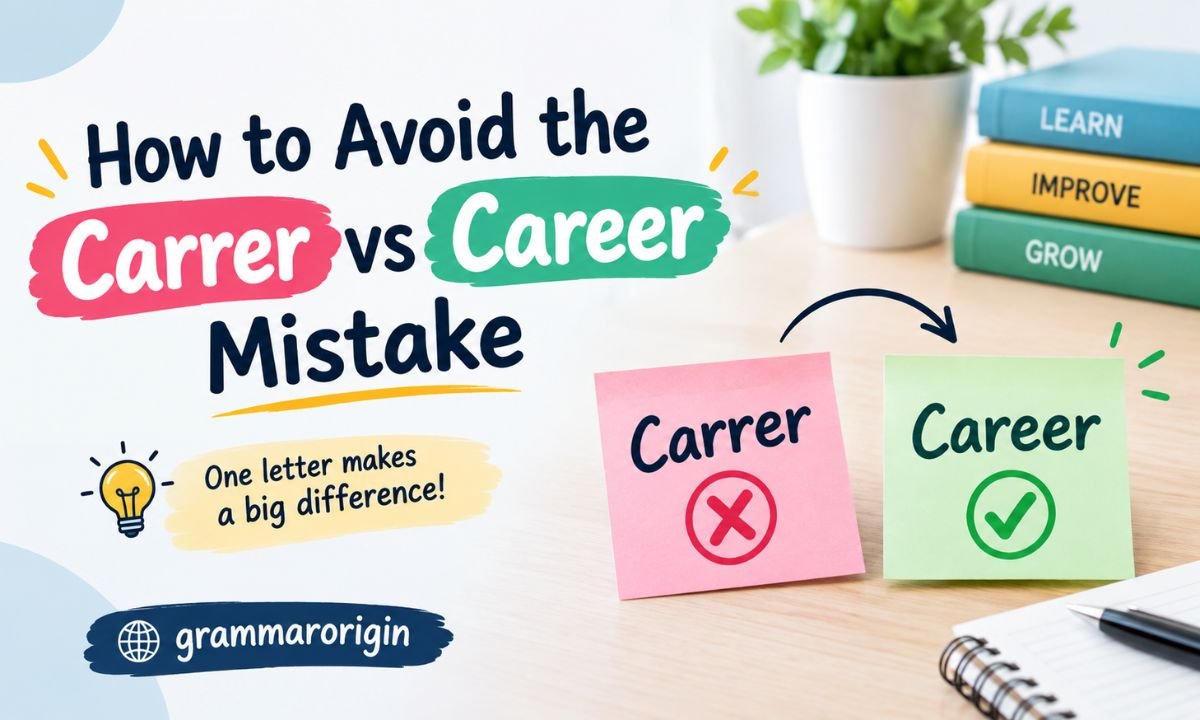 How to Avoid the Carrer vs Career Mistake