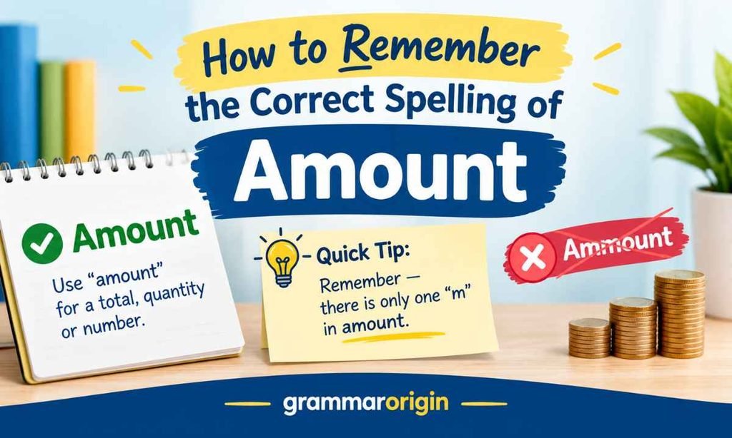 How to Remember the Correct Spelling of Amount