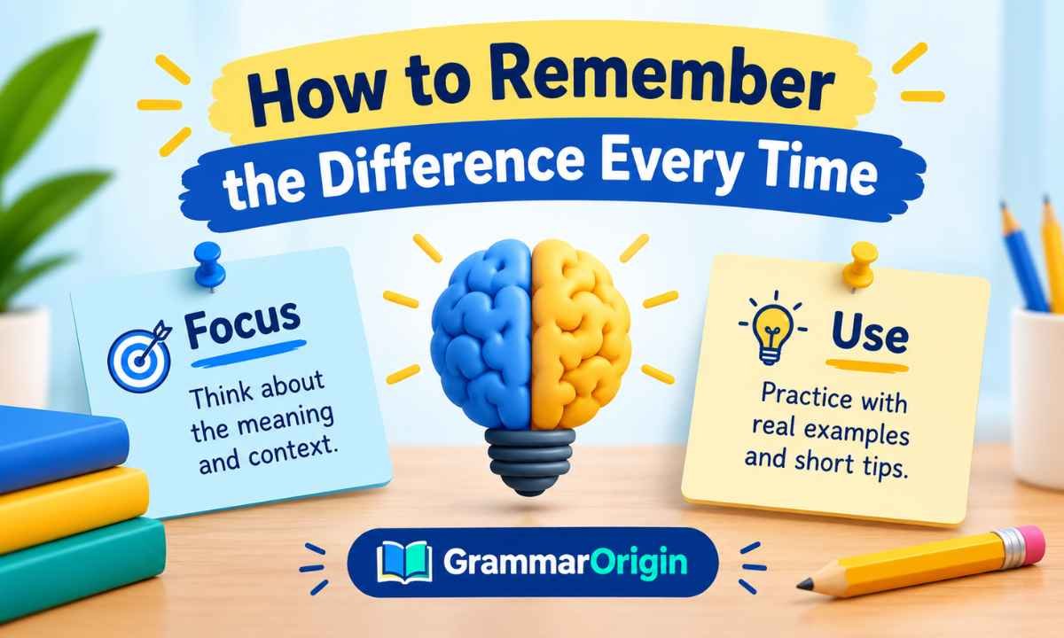 How to Remember the Difference Every Time
