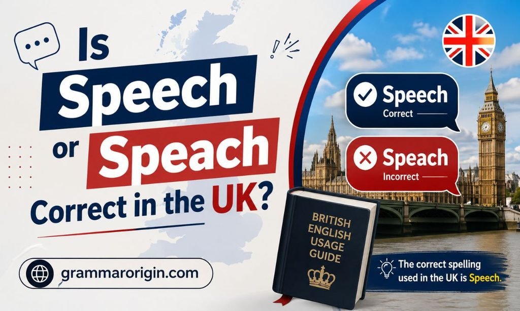 Is Speech or Speach Correct in the UK