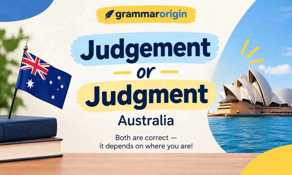 Judgement or Judgment Australia