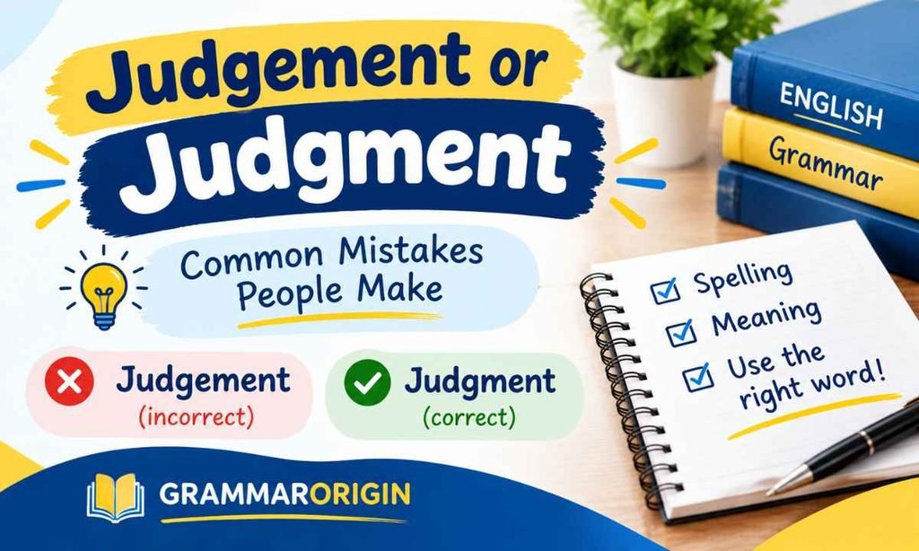 Judgement or Judgment Common Mistakes People Make