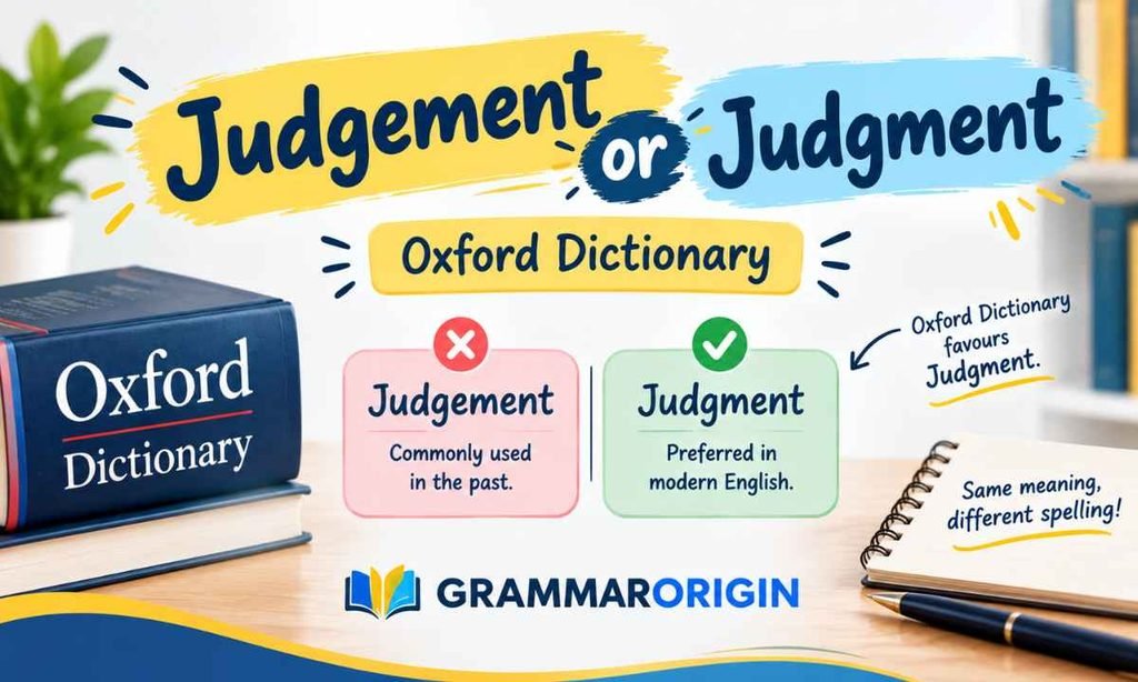 Judgement or Judgment Oxford Dictionary