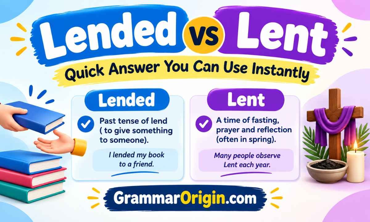 Lended vs Lent_ Quick Answer You Can Use Instantly
