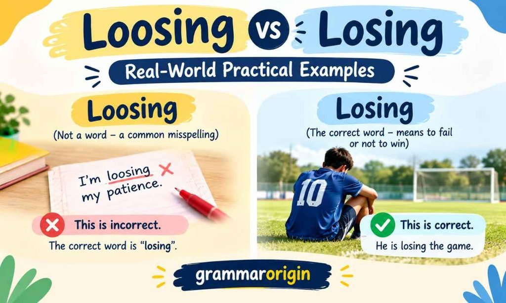 Loosing vs Losing Real-World Practical Examples
