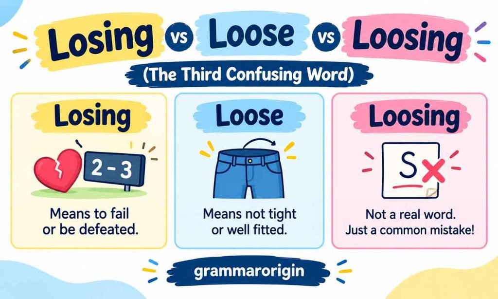 Losing vs Loose vs Loosing (The Third Confusing Word)