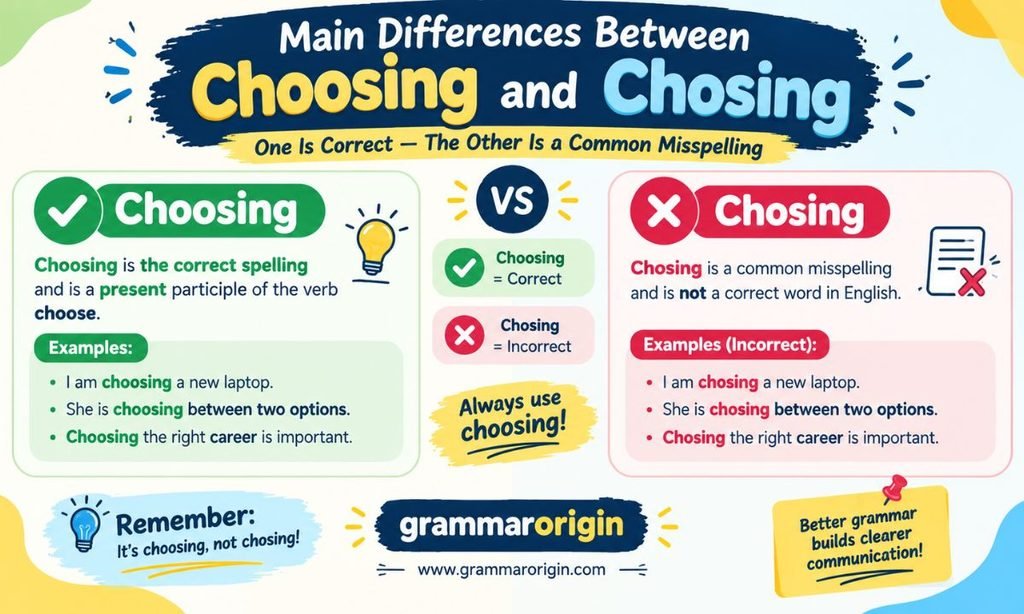 Main Differences Between Choosing and Chosing