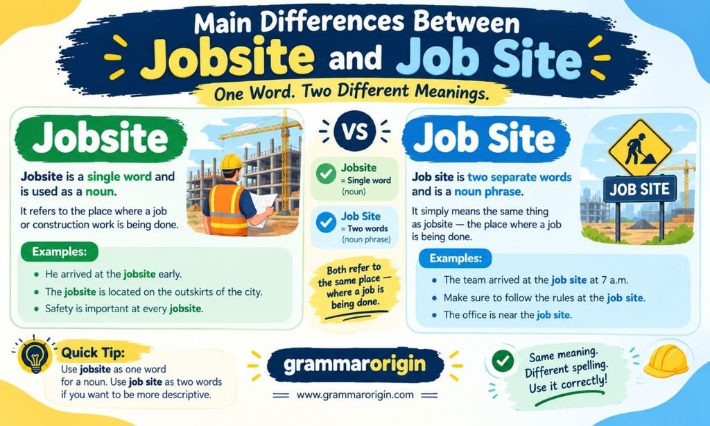 Main Differences Between Jobsite and Job Site