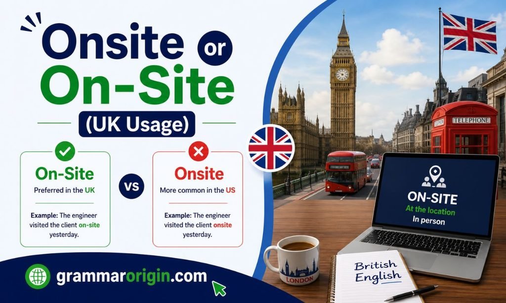 Onsite or On-Site (UK Usage)