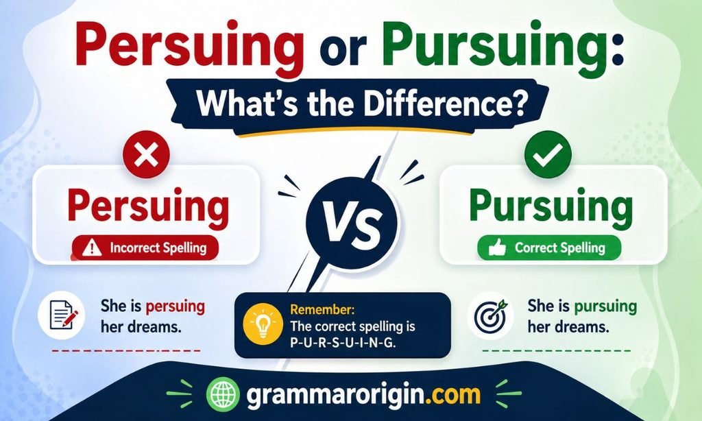 Persuing or Pursuing Whats the Difference