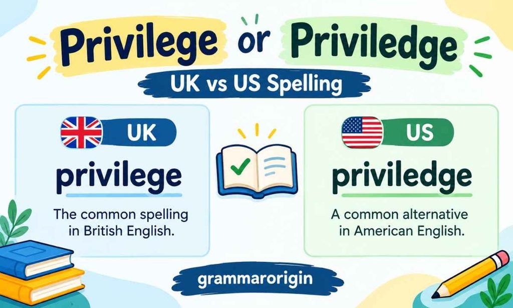 Privilege or Priviledge_ UK vs US Spelling
