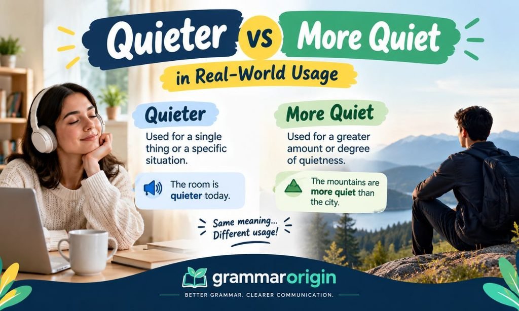 Quieter vs More Quiet in Real-World Usage