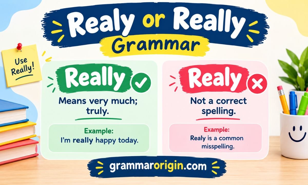 Realy or Really Grammar
