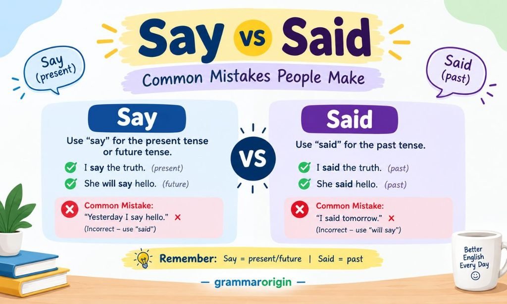 Say vs Said Common Mistakes People Make