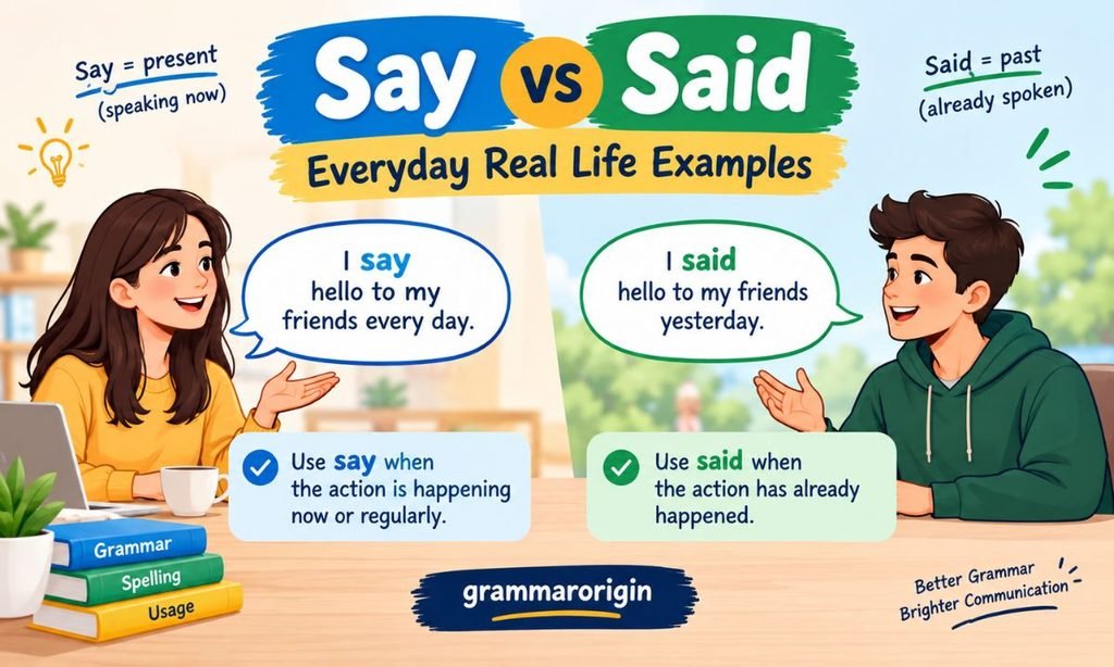 Say vs Said Everyday Real Life Examples