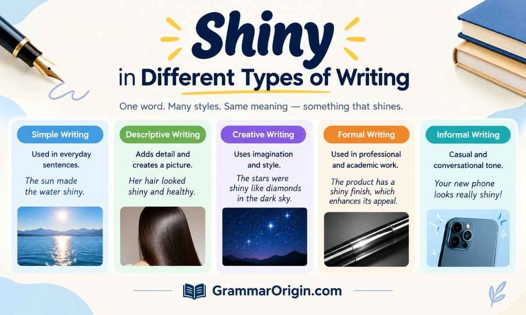Shiny in Different Types of Writing
