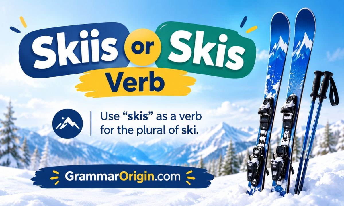 Skiis or Skis Verb