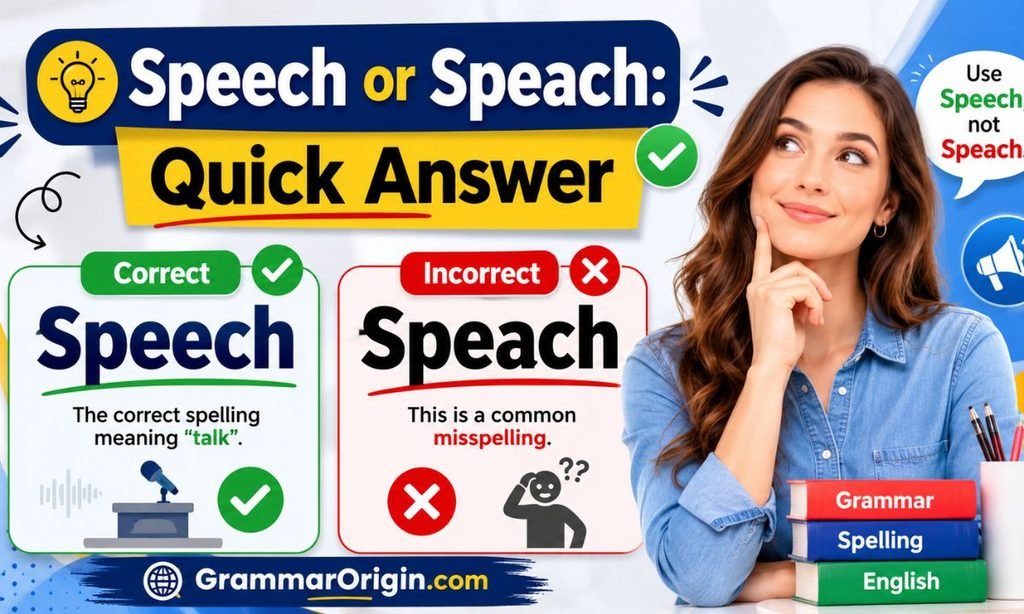 Speech or Speach Quick Answer