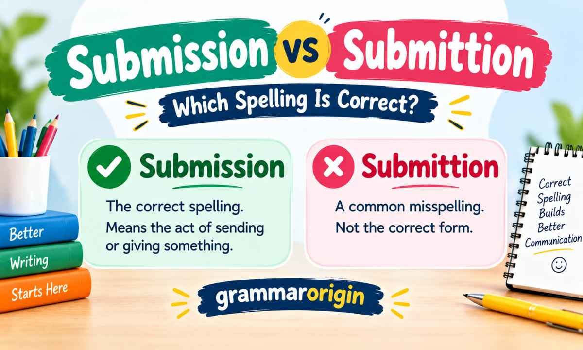 Submission vs Submittion Synonym