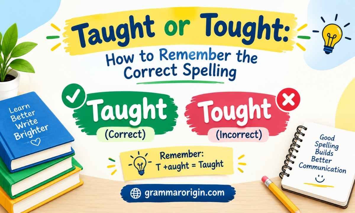 Taught or Tought_ How to Remember the Correct Spelling