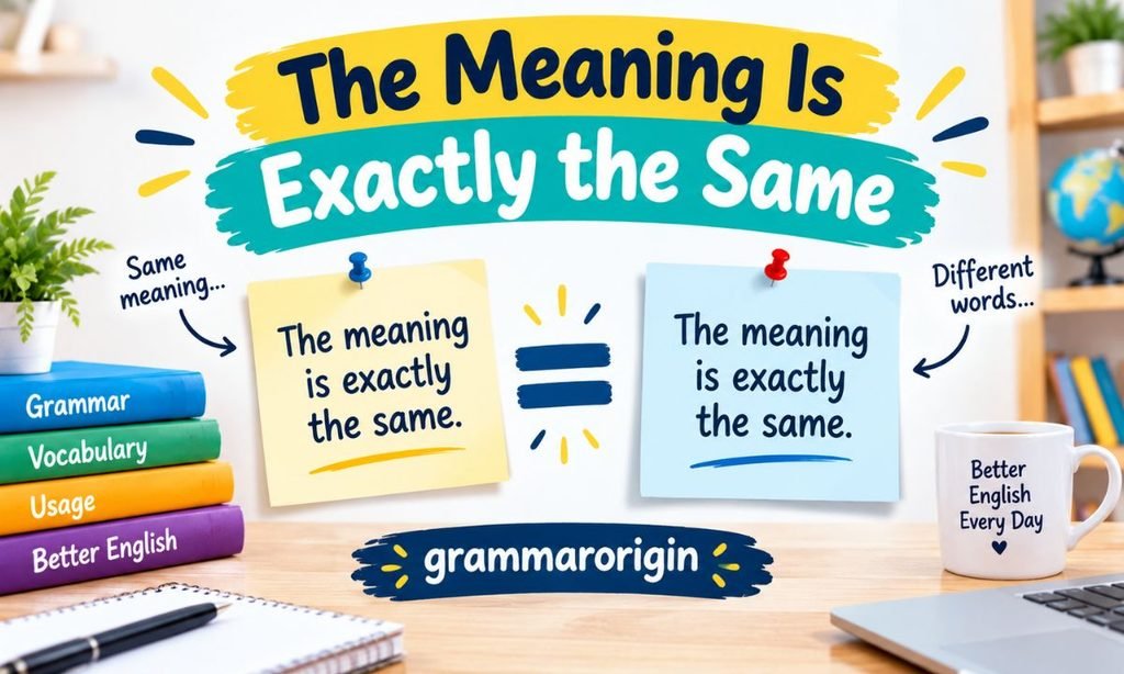 The Meaning Is Exactly the Same