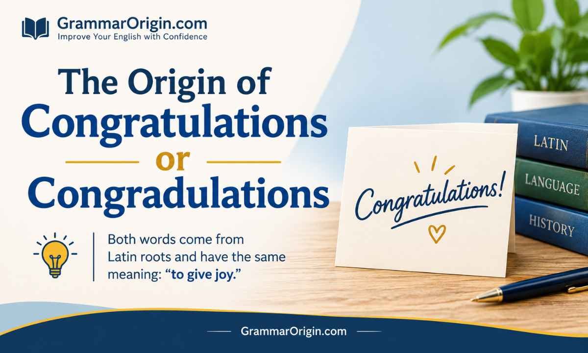 The Origin of Congratulations or Congradulations