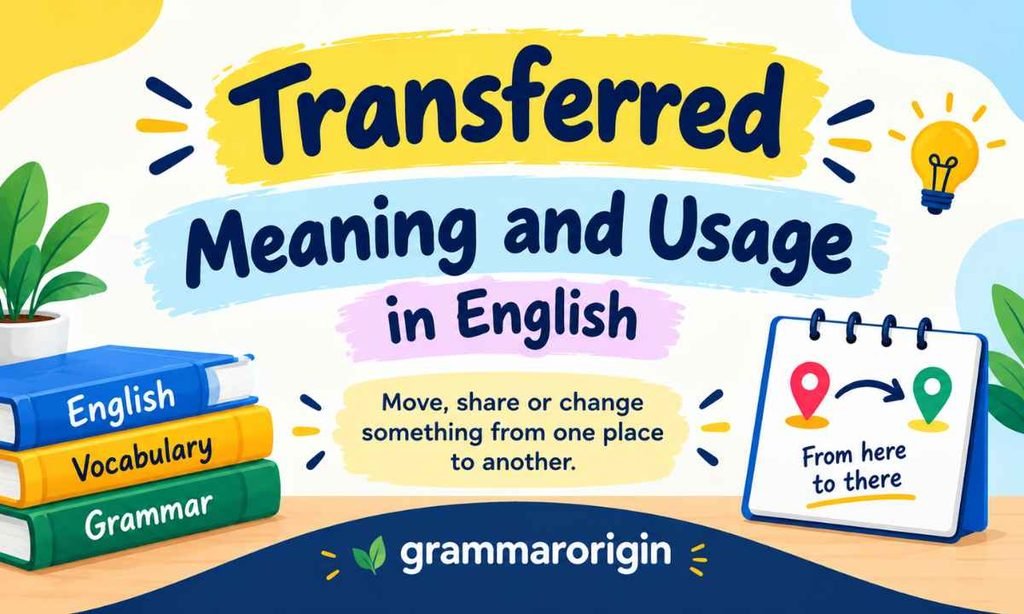 Transferred Meaning and Usage in English