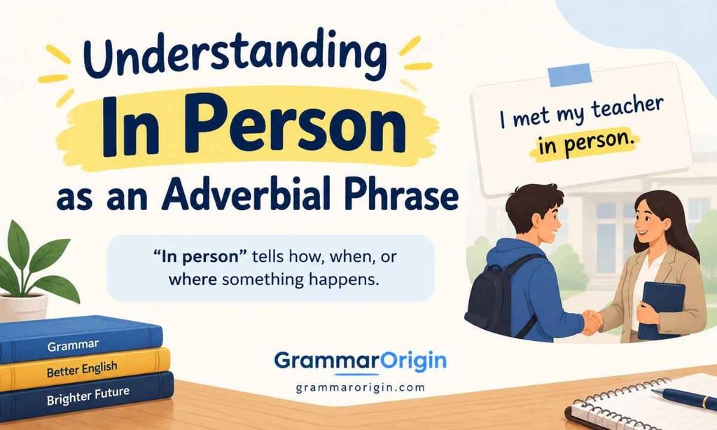 Understanding In Person as an Adverbial Phrase