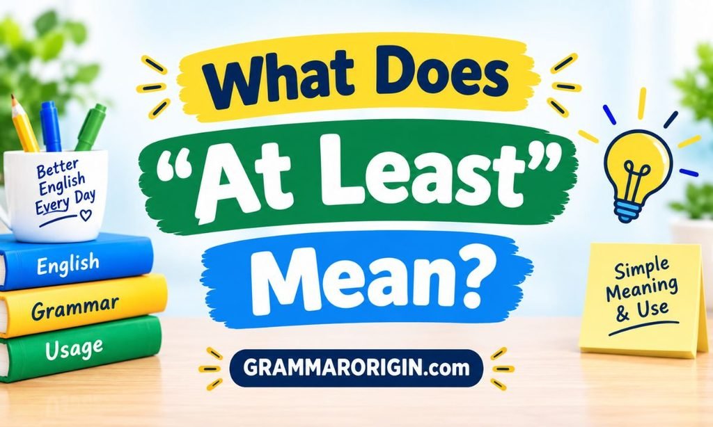 What Does At Least Mean