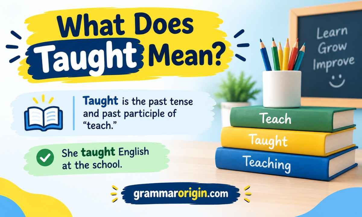 What Does Taught Mean