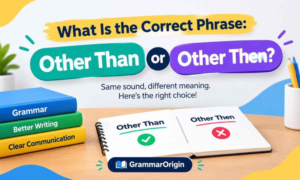 What Is the Correct Phrase_ Other Than or Other Then