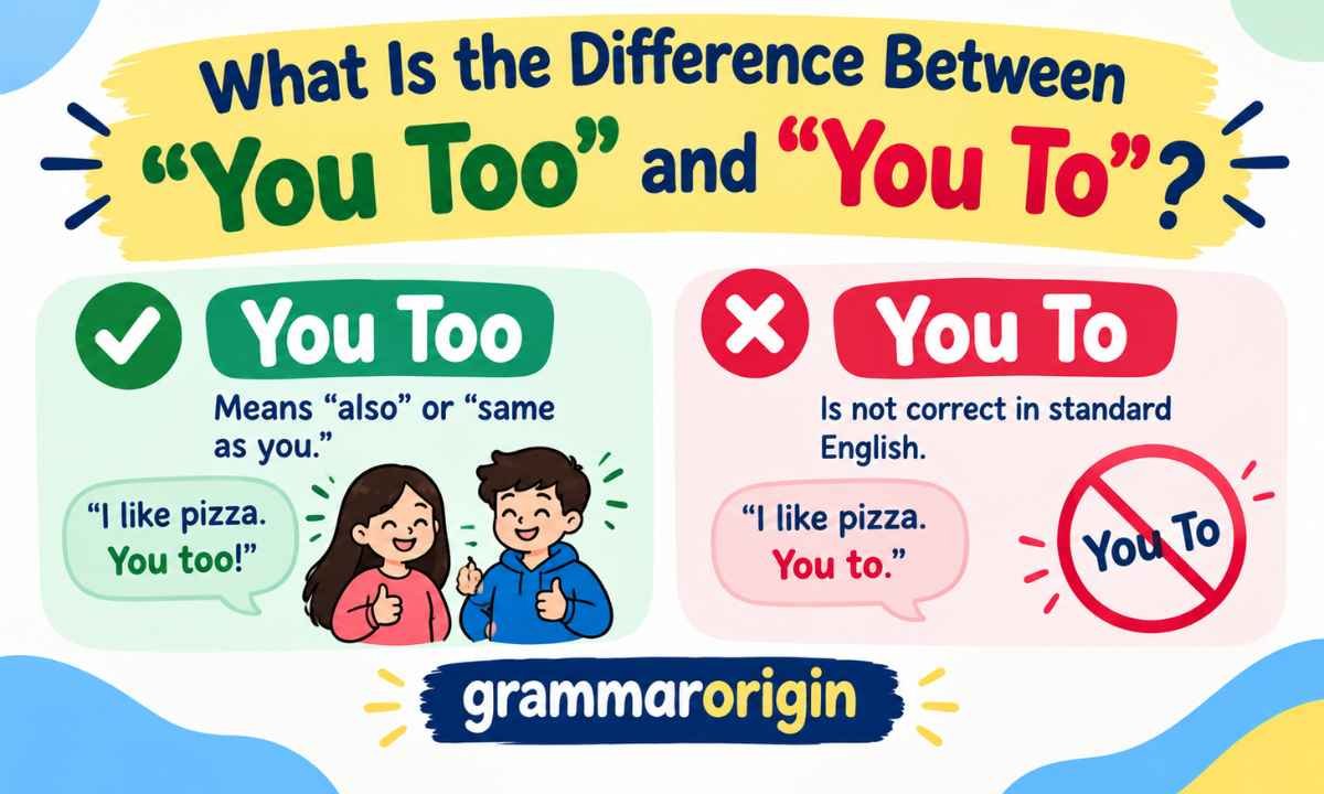 What Is the Difference Between You Too and You To