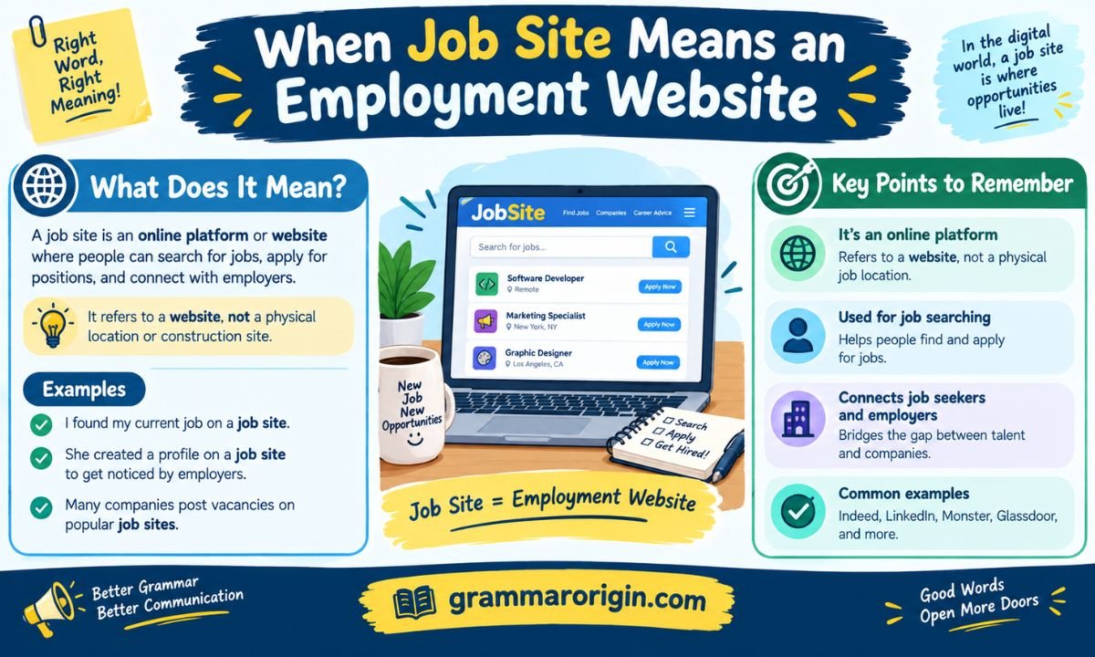 When Job Site Means an Employment Website
