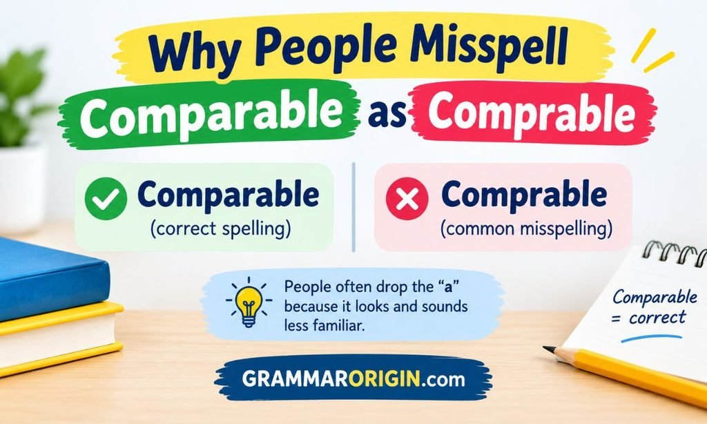 Why People Misspell Comparable as Comprable