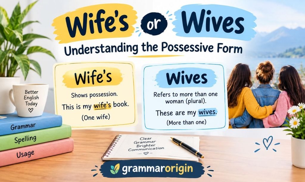 Wifes or Wives Understanding the Possessive Form
