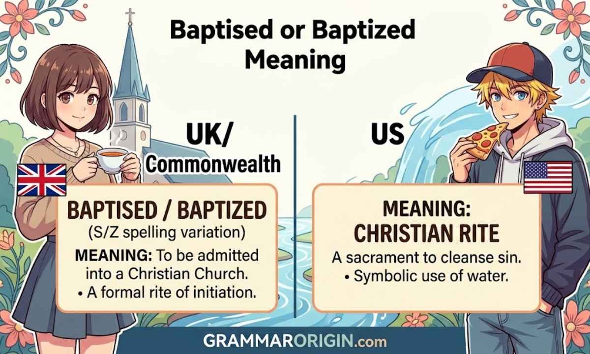 Baptised or Baptized Meaning
