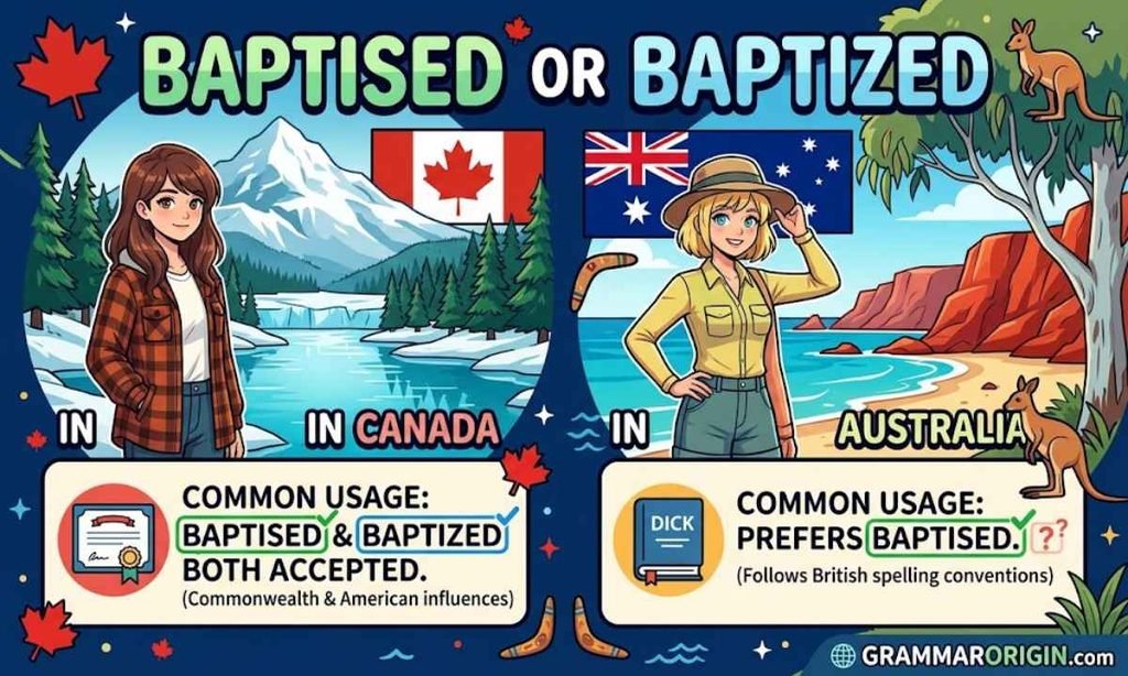 Baptised or Baptized in Canada and Australia
